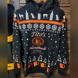 Titos Vodka ugly sweater hoodie‎ men's medium